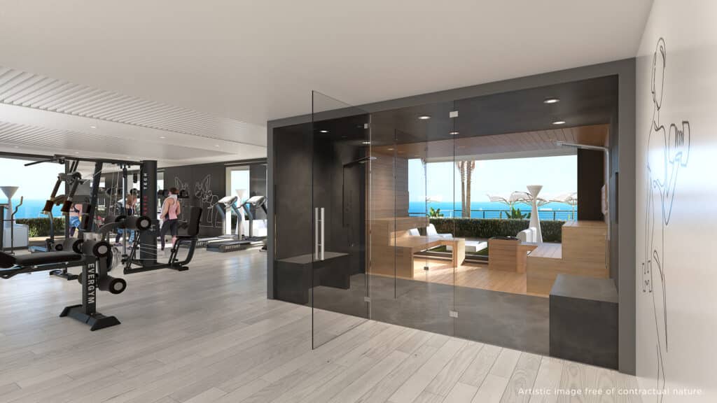 Gimnasio y Spa en Residencial Amara Maris Beach & Spa, la Manga.