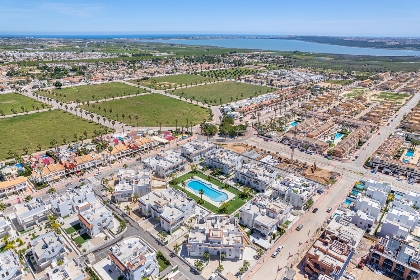 Aerial view Urbanisation Doña Pepa in Ciudad Quesada, the best place to live in Spain.