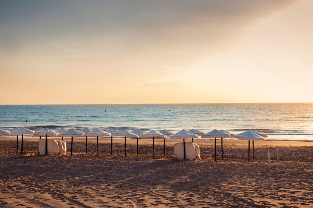 Guardamar beach at evening