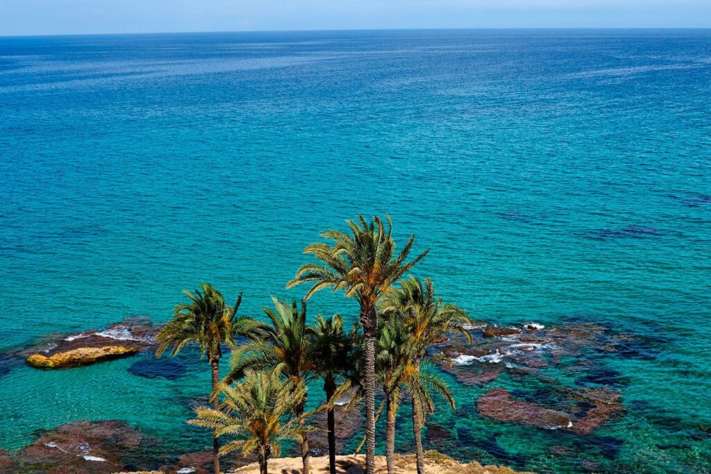 View of an Orihuela Costa beach in Alicante (Spain)