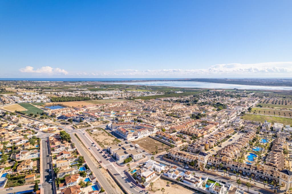 Vista aérea de propiedades en Alicante, en concreto en Ciudad Quesada